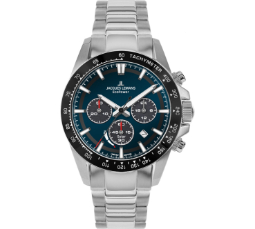 Jacques Lemans Eco Power  50-1C Uhr Herren Edelstahl Solar 10Bar